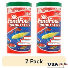 Pond Food Color Flakes Koi  Goldfish Nutrient Rich Clear Water Formula New
