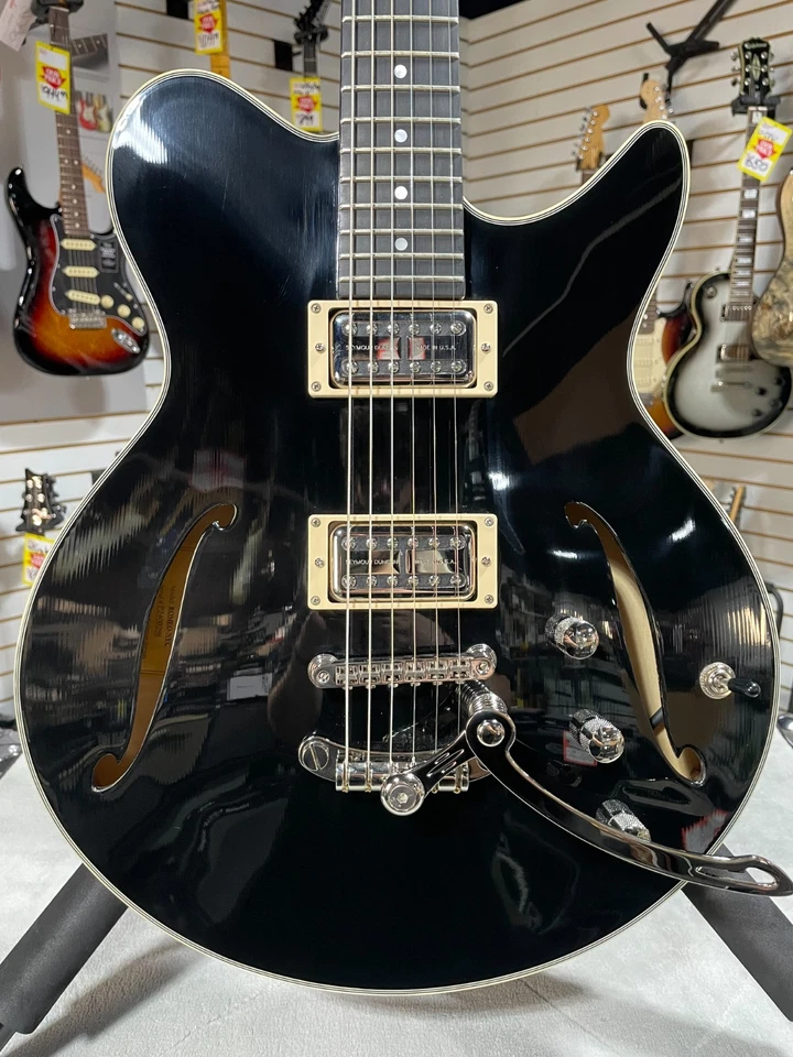 Guitarra Eléctrica Eastman Romeo NYC Semi-Huecobody - Negra con Estuche Rígido Original y Plek*D #298 Foto 2 de 4