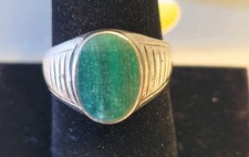 Vintage, Sterling Silver Ring, Genuine Turquoise, Size 8.5, 9 and 13