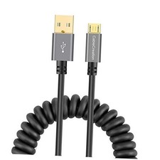 Coiled Cable 0.56ft to 4ft, USB 2.0 A to Micro USB 1Pack USB to Micro USB