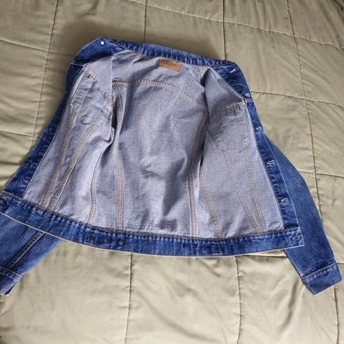 VTG 1970s Levi’s 71205-0217 Long Denim Trucker Jacket Size 34 USA image 3