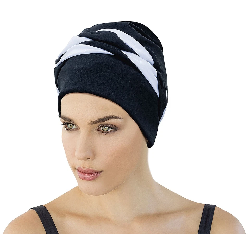 Fashy - Badehaube Badekappe Bademode Damen Schwarz Weiß 3493-20 - Bild 2 von 4