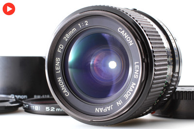 Canon New FD NFD 28mm f2 MF Wide Angle Lens Tested From JAPAN [Exc w/ Hood]