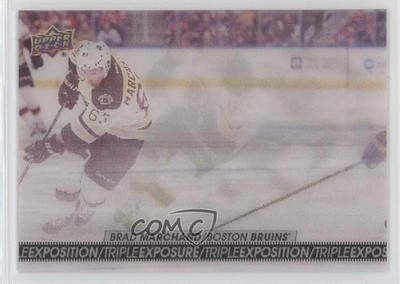 2017-18 Tim Hortons Collector's Series Triple Exposure Brad Marchand #TE-7 06rp