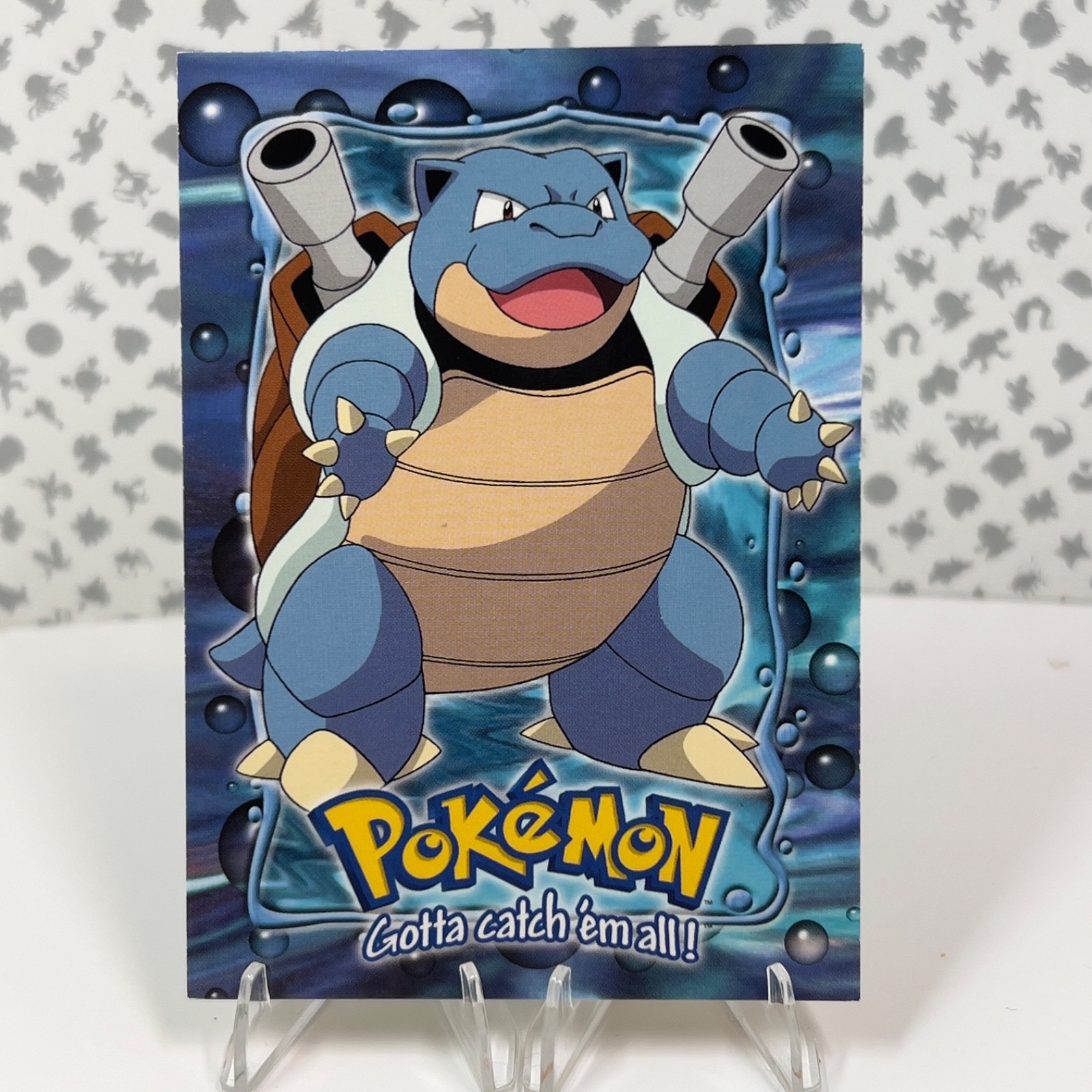 1999 Topps Pokemon Blastoise #E9 of 12 Topps Black Logo LP