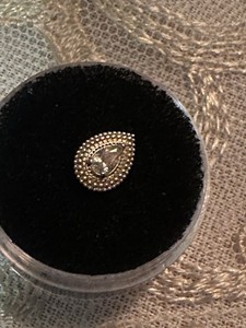 Pear Shaped 14k Gold Threaded End 16G Body Jewelry