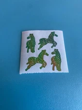 Vintage Pearly 80’s Zebras Sticker Module 2x2 Inches