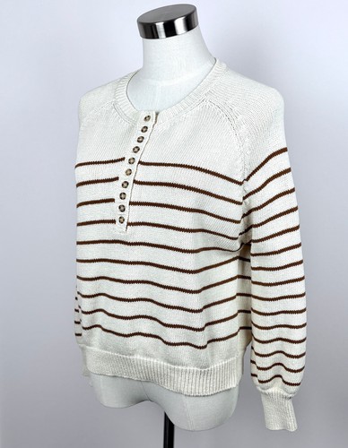 Sezane La Maille Leontine Striped Organic Cotton Knit Sweater Italy Size XS