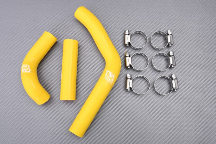 Kit tuyaux radiateur Suzuki RMX250 jaune anti-éclatement pour moto cross