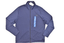 Adidas Men's Large M TRICOT FZ Dark Blue Full Zip Track Jacket Polyester NEW