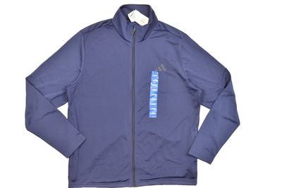 Adidas Men's Large M TRICOT FZ Dark Blue Full Zip Track Jacket