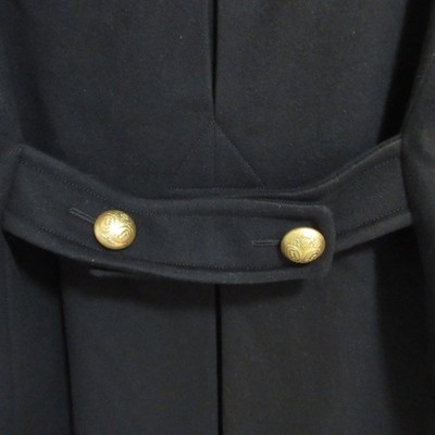 GUCCI Tom Ford era gold button pea coat jacket, black USED mens | eBay