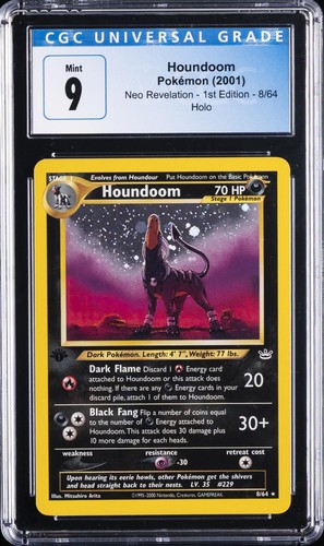 Houndoom (1st Edition) graded CGC 9 for sale on eBay
