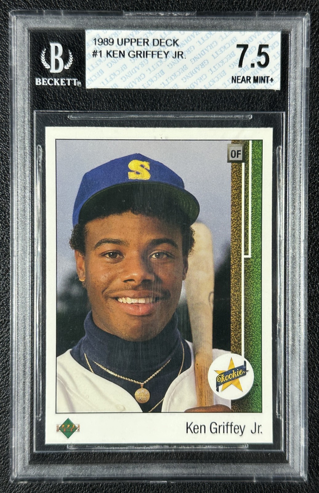KEN GRIFFEY JR. BGS 7.5 1989 UPPER DECK #1 ROOKIE RC MARINERS 4220