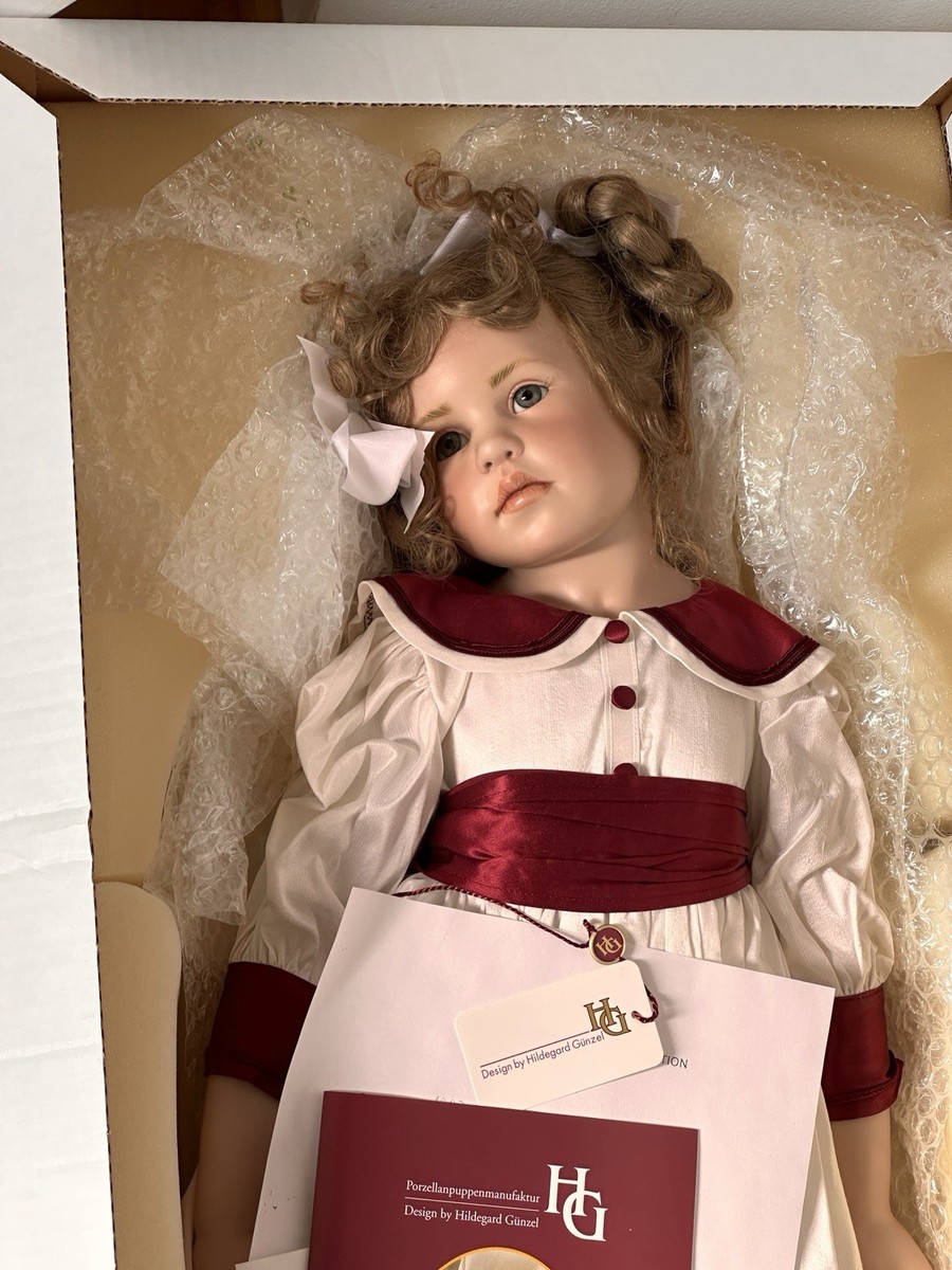 German 31” Hildegard Gunzel Wax Over Porcelain May Doll NIB LE