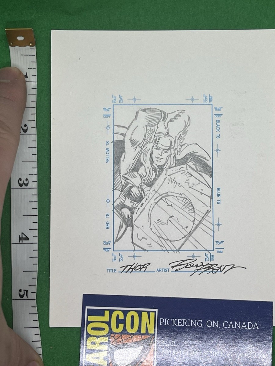 Ron Frenz Thor Original Art Sketch-card Marvel Comics Stan Lee | eBay