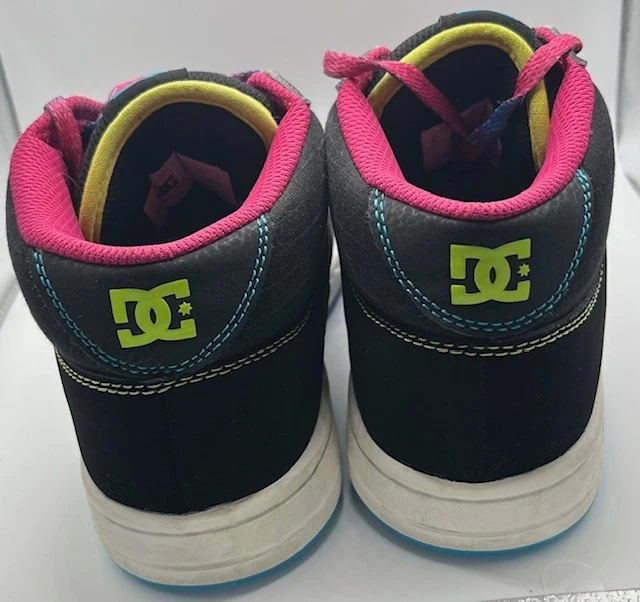 DC Shoes Womens SZ 7.5 Manteca 4 Mid Skate Shoes Black/Pink/Blue-1033 - Image 4 of 4
