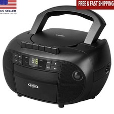 Portable CD-550 Boombox W/ Cassette Recorder  AM/FM Radio Green LED Display New
