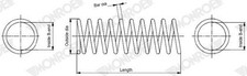 1x Fahrwerksfeder MONROE SPRINGS SP0488 f&uuml;r W460 MERCEDES W463 W461 KLASSE 200