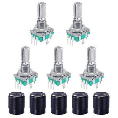 5 Set 360 Degree Rotary Encoder Code Switch Push Button EC11 Digital Potentiomet
