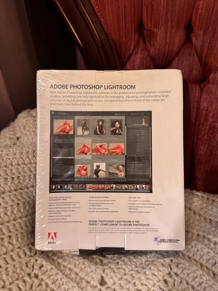 Sealed New Vtg Adobe Photoshop Lightroom Software Big Box CD Rom 2007 Photo Edit - Image 4 of 4