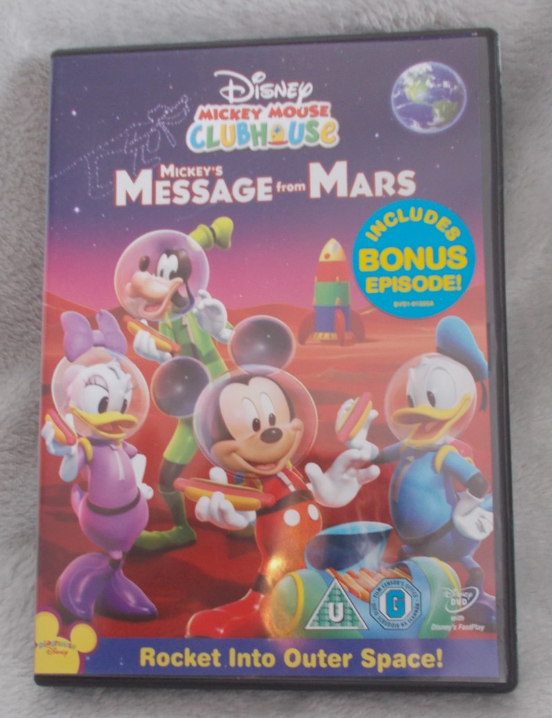 RARE - Disney's Mickey Mouse Clubhouse - Mickey's Message From Mars (DVD, 2010)