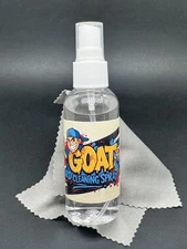 GOAT Card Cleaning Spray 2.7oz Bottle And 5 Cleaning Cloths For Chrome Cards