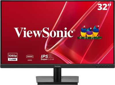 32 Inch FHD 1080P IPS Computer Monitor, 75Hz Frameless Desktop Monitor with Buil