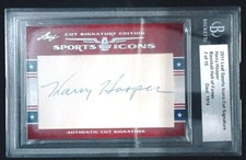 Harry Hooper 2011 Leaf Sports Icons Cut Signature #'d 7/15