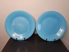 Set of 2 Fiestaware Peacock Blue 10.5" Dinner Plates RETIRED