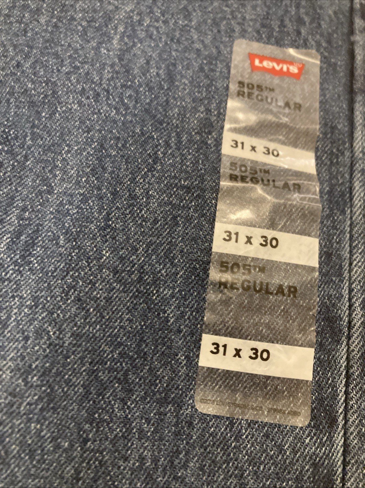 Mens SIZE 31W 30L Levi's 505 Dark Stonewash Regular Fit Straight Leg 100% Jeans thumbnail 6