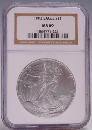 1993 Silver Eagle $1  Dollar - MS69 NGC - Beautiful!