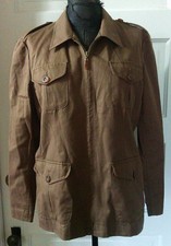 Liz Claiborne LIZSPORT Brown Unlined Zip Up Coat Jacket PM 8P LAST TIME