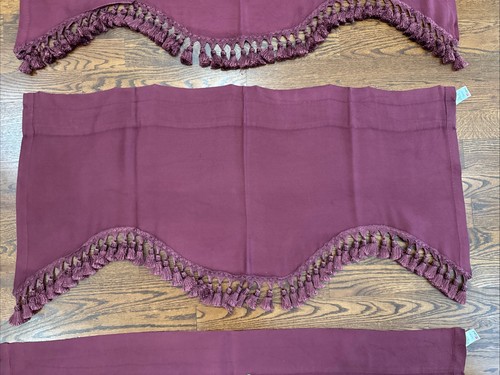 Set Of 3 - Jcpenny Home Burgundy Valances - Picture 3 of 8