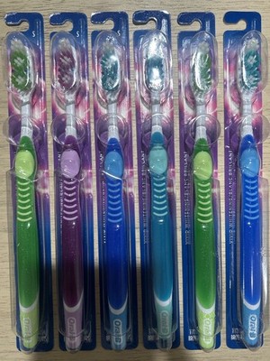 6-PACK Oral-B Vivid Whitening Manual Toothbrush 35 Soft with Indicator Bristles
