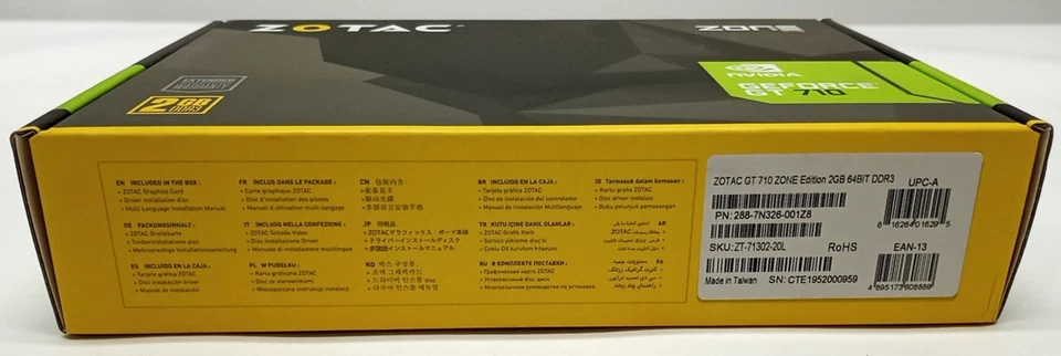 NUEVO SELLADO Zotac Zone Edition NIVIDA GeForce GT 710 64BIT 2GB DDR3 N1801 C0 Foto 2 de 4