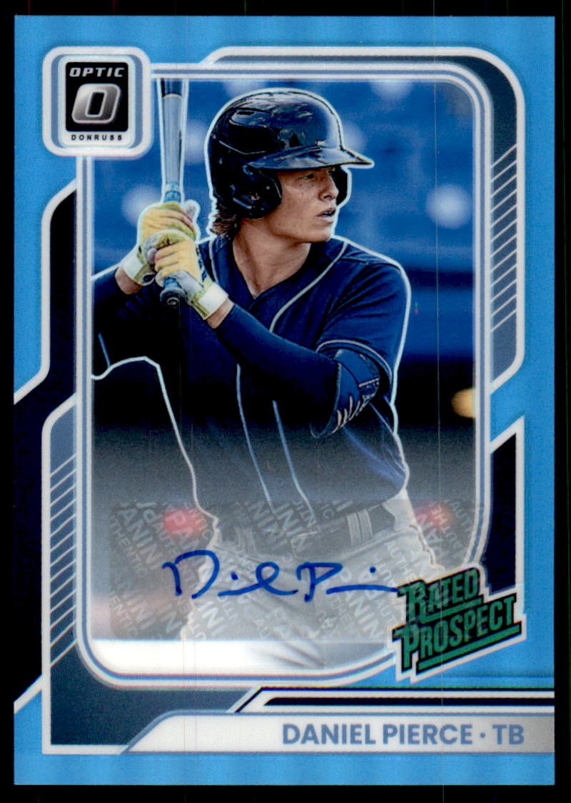 2026 #166 Daniel Pierce #/49 Rated Prospects Optic Signatures Carolina Blue AUTO
