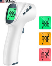 Touchless Thermometer for Adults, Digital Infrared Gun with Grey
