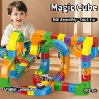 KlickRail Electric Train Set Flexible Race Track for Building Toy Kids Xmas Gift