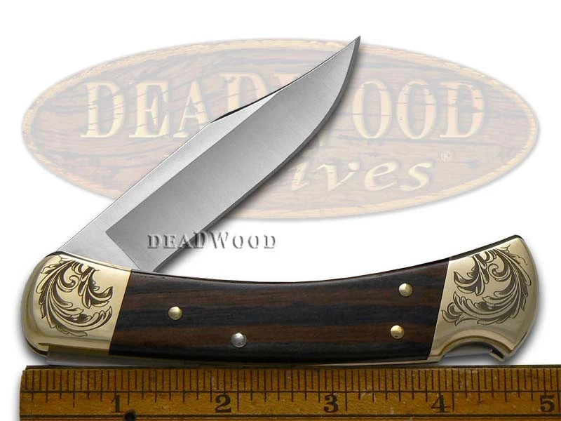 Cuchillo de caza plegable Buck 110 American Pride madera de ébano 1/250 420HC acero inoxidable Foto 3 de 4