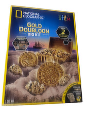 National Geographic Gold Doubloon Dig Kit 2 Replica Gold STEM Series Pyrite