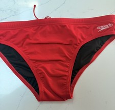 Men’s Boy’s Lad’s Vintage style Speedo red Retro 36” Swim speedos