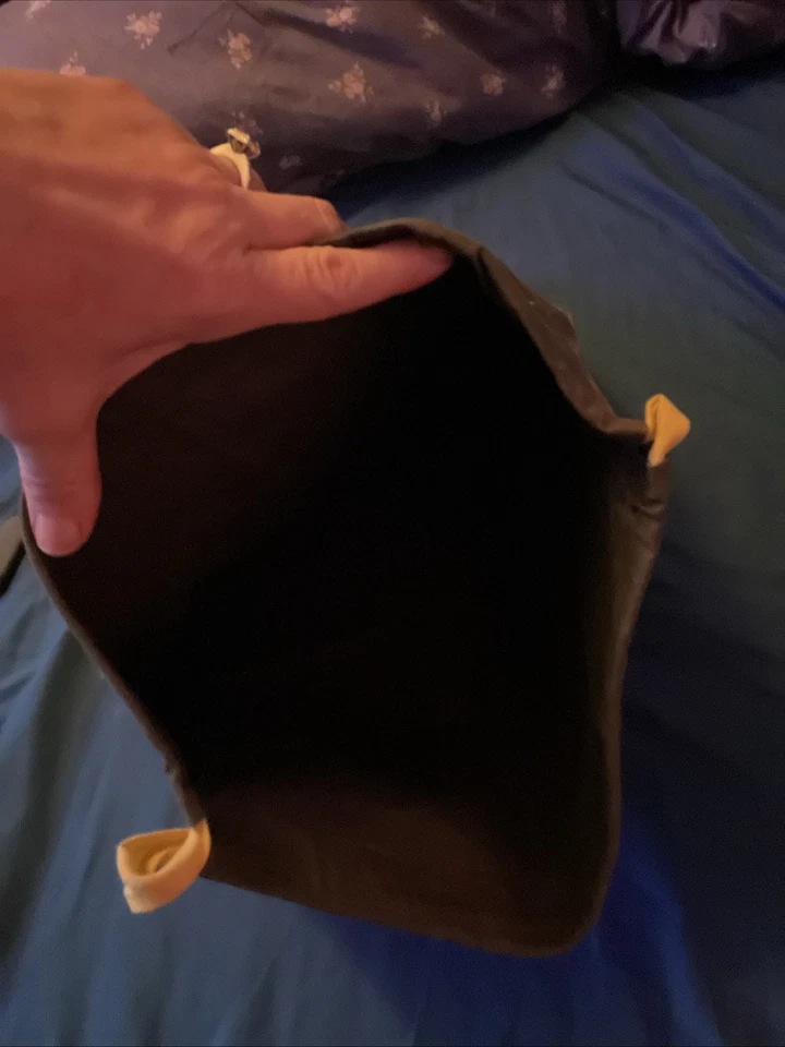 Bolso Hippy De Colección Años 60 Lona Roja Signo de Paz Símbolo Cordón Gimnasio Playa Escuela Diversión Foto 4 de 4