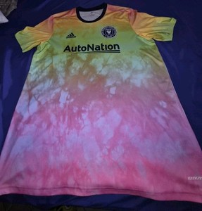 Adidas Men's Large MLS Inter Miami Pride Pre-Match 2021 Tie-Dye Jersey