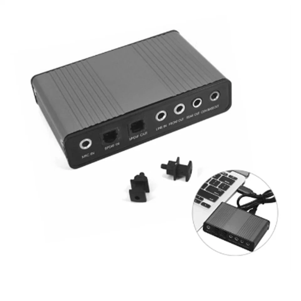USB 6 Channel 5.1 / 7.1 Surround External Sound Card PC Laptop Desktop2555 - Image 3 of 4