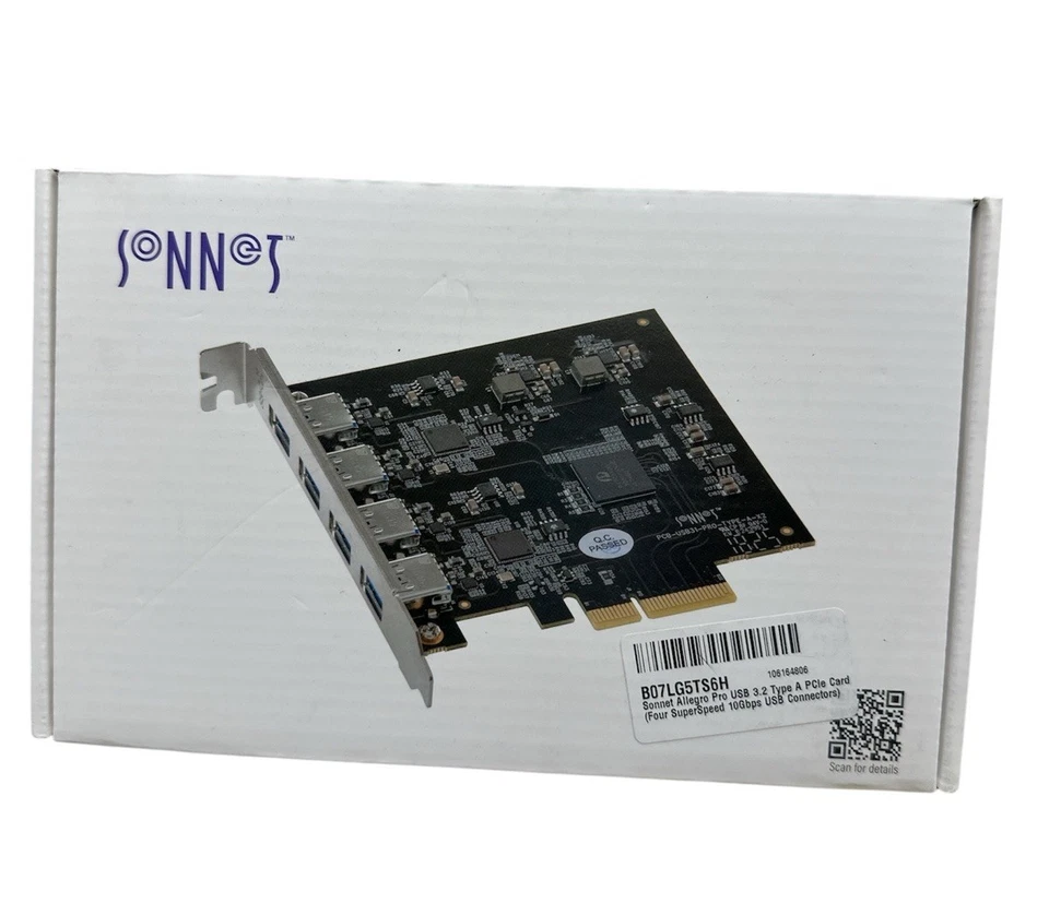Sonnet Allegro Pro USB 3.2 Type A PCIe Card (Four SuperSpeed 10Gbps USB Conne... - Image 2 of 3