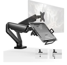 Dual Monitor Max 32in Screen  Laptop Arm Mount Desk 18in Notebook Full Motion