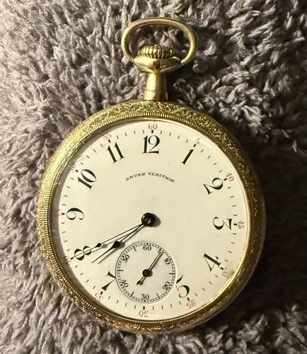 Gruen Veri-thin Antique Pocket Watch Rare