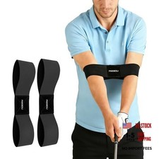 2 Pack Golf Swing Training Aid Swing Correcting Arm Band for Muscle Memory 