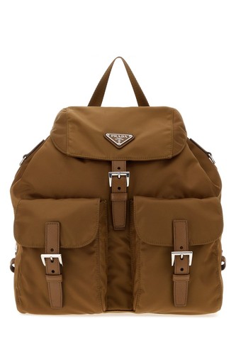 PRADA $2600 Medium Re-Nylon Brandy Backpack New & Authentic
